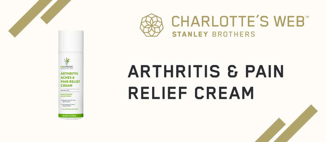 charlottes web arthritis and pain relief cream banner