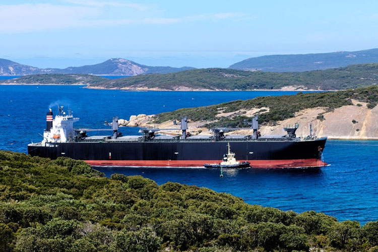 a cargo ship going to australia
