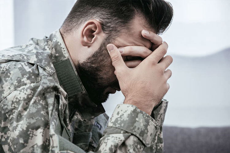 a soldier having a post traumatic stress disorder