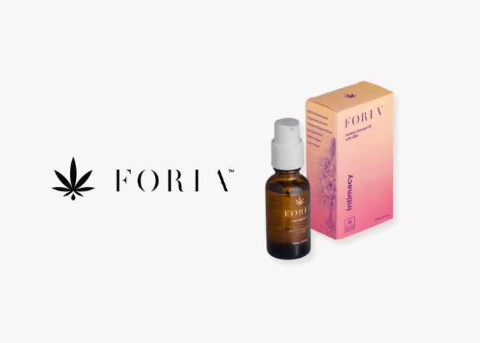 foria logo with foria awaken oil